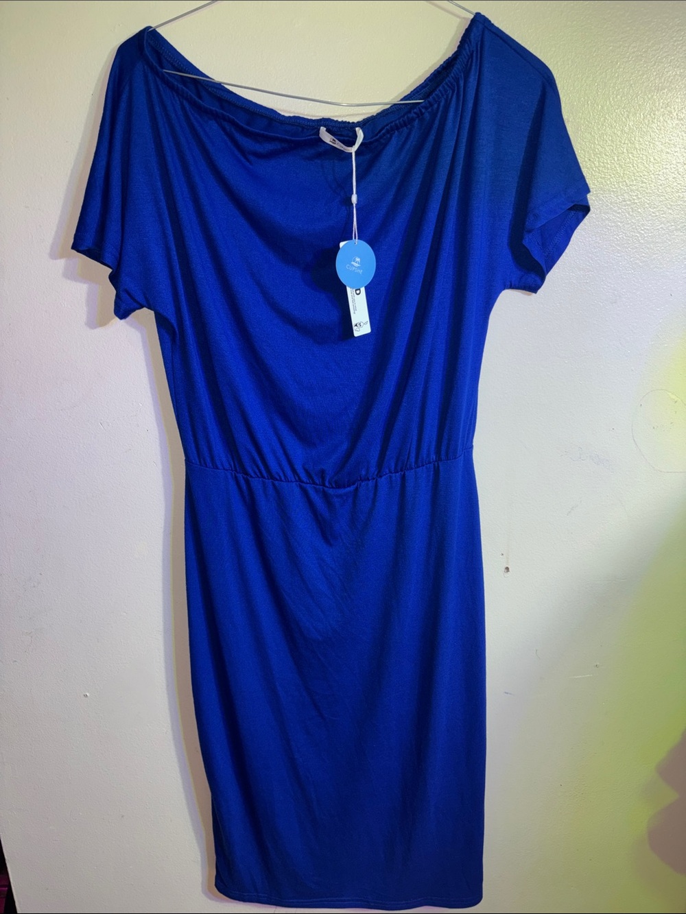 Cupshe Royal Blue Midi Stretch Jersey Dress